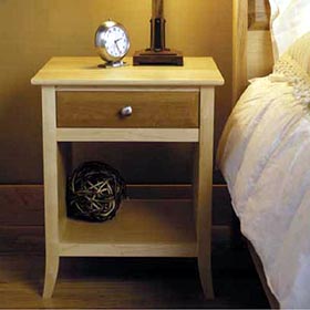 Maple & Cherry Nightstand Woodworking Plan - Product Code DP-00175