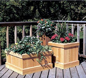 Trio of Cedar Planters Woodworking Plan - Product Code DP-00299