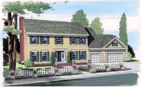 Elevation of Colonial   Southern   Traditional   House Plan 24590