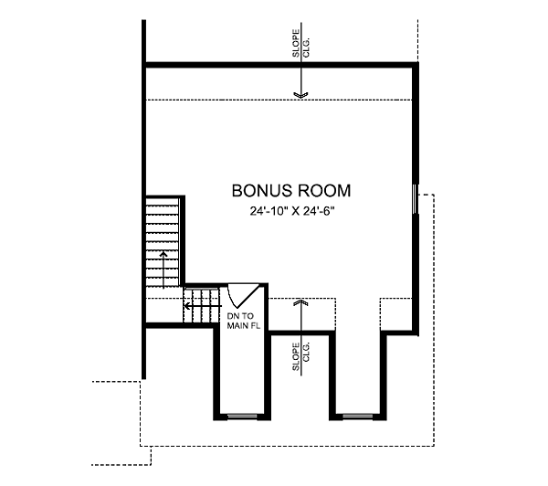 Second Floor Plan of Country   Ranch   Southern   Traditional   House Plan 24750
