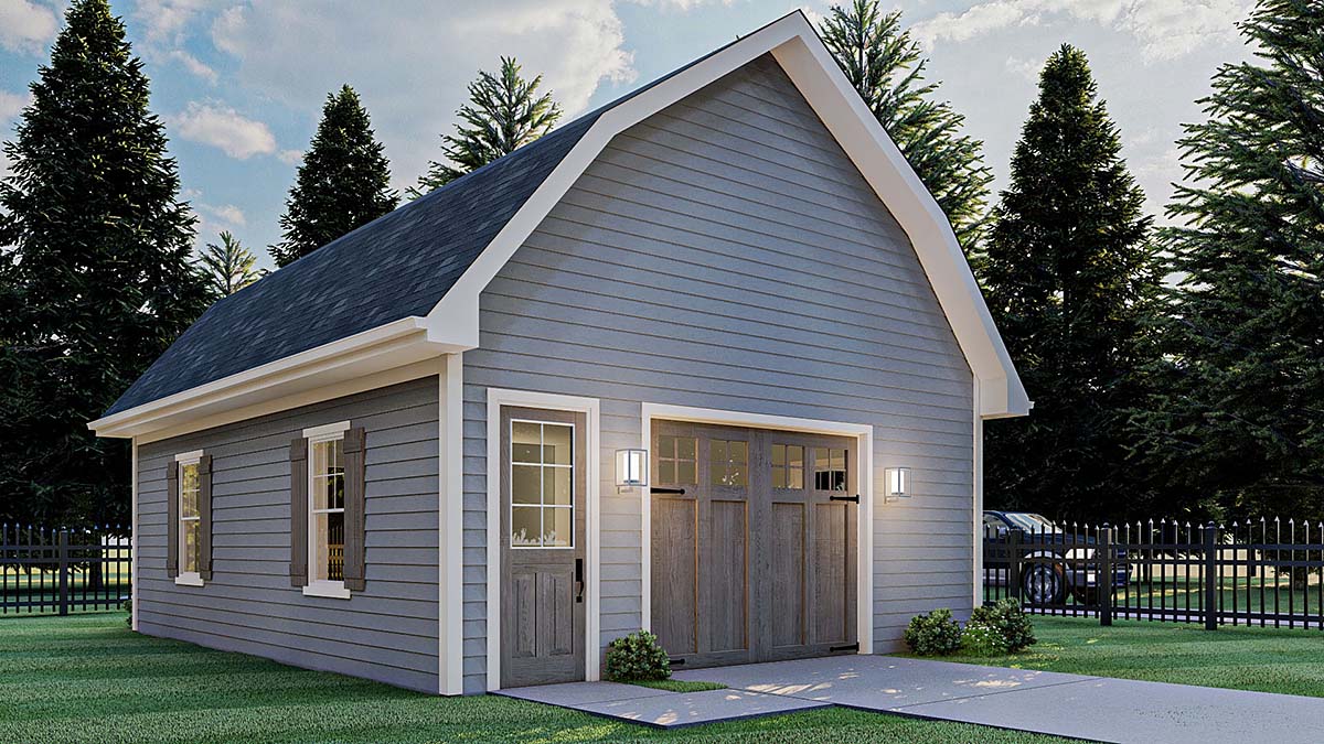 Elevation of Farmhouse  Traditional   Garage Plan 41136