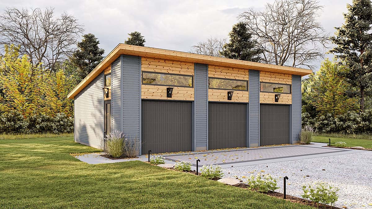 Elevation of Traditional   Garage Plan 44139