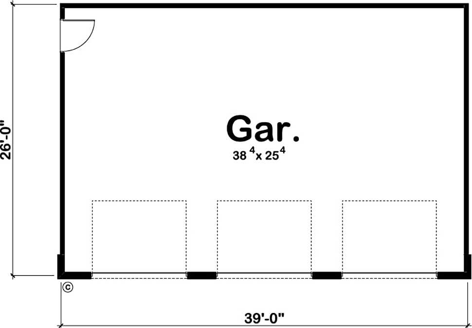 First Floor Plan of Traditional   Garage Plan 44147