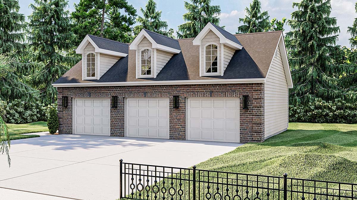 Elevation of Traditional   Garage Plan 44147
