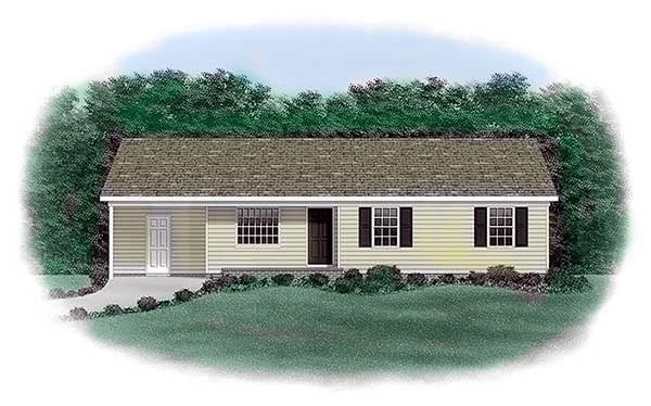 Elevation of Ranch   House Plan 45303