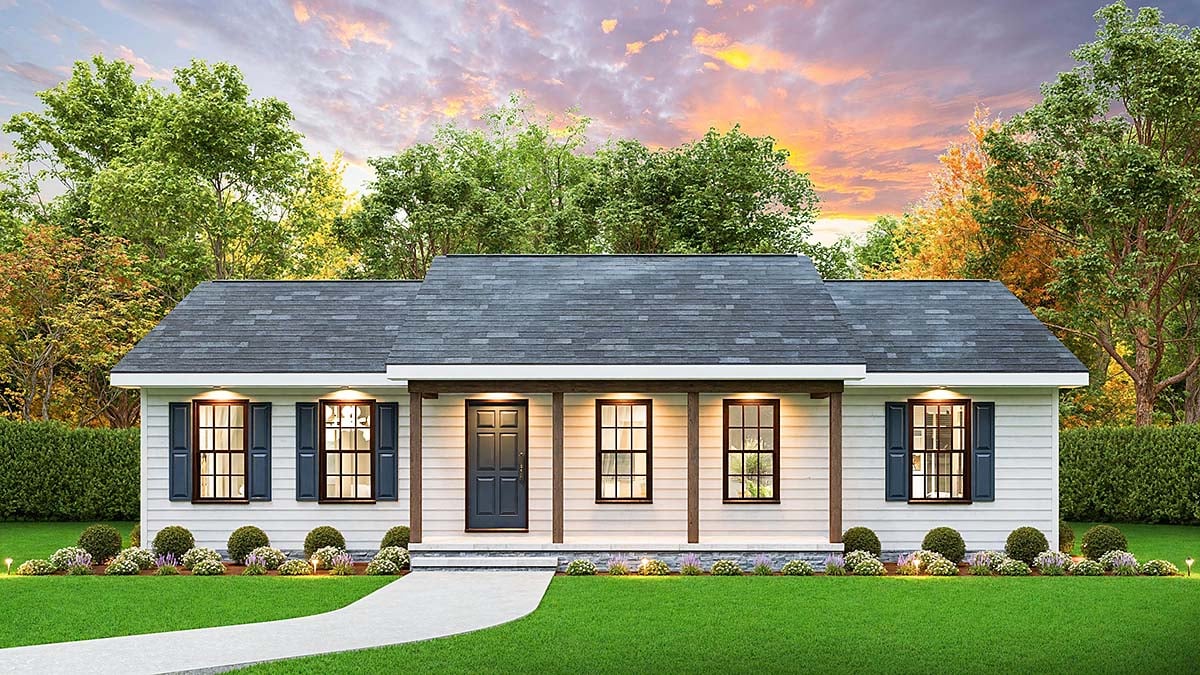 Elevation of Ranch   House Plan 45305