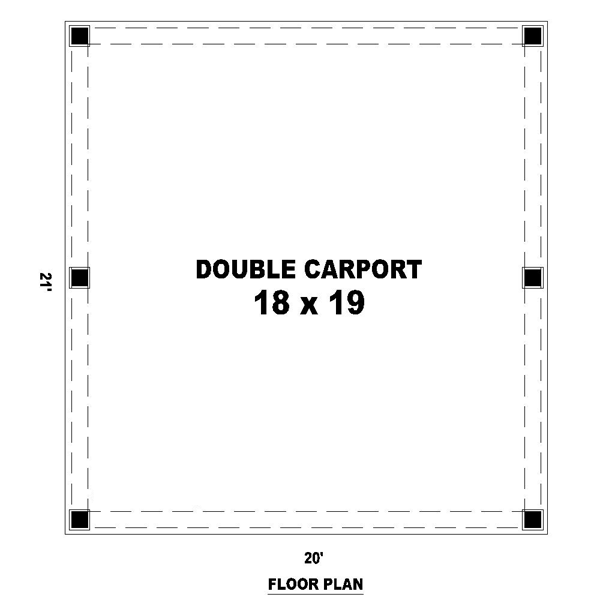 First Floor Plan of Garage Plan 45769