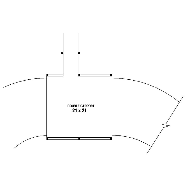 First Floor Plan of Garage Plan 45779