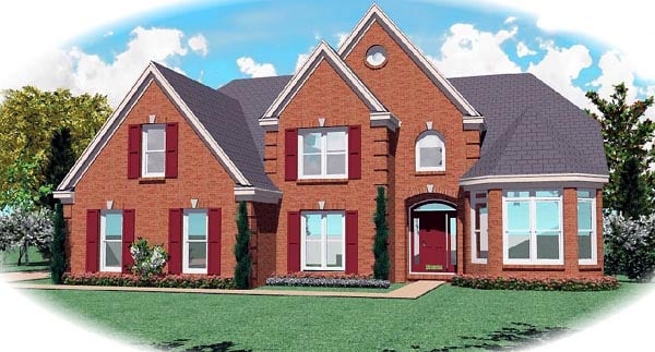Elevation of Traditional   House Plan 47013
