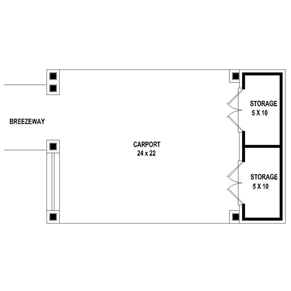 First Floor Plan of Garage Plan 47051