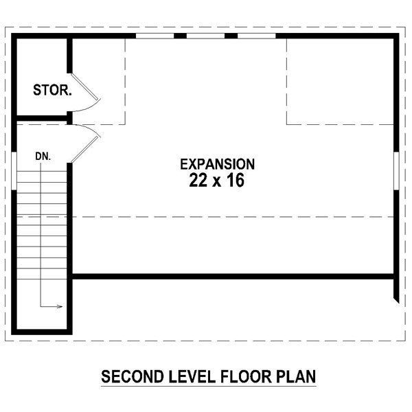 Second Floor Plan of Garage Plan 47072