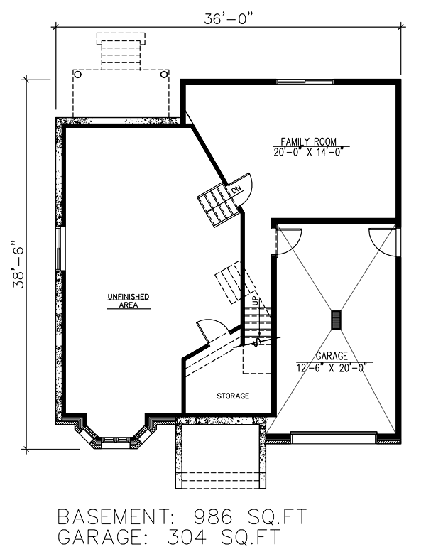 Lower Floor Plan of European   Hillside   House Plan 48283