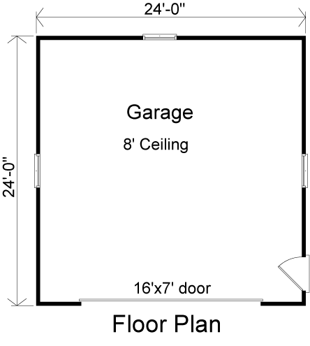 First Floor Plan of Traditional   Garage Plan 49048