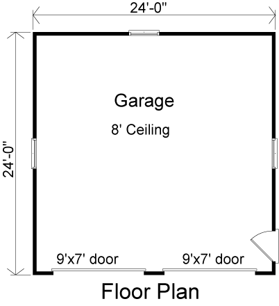 First Floor Plan of Traditional   Garage Plan 49050