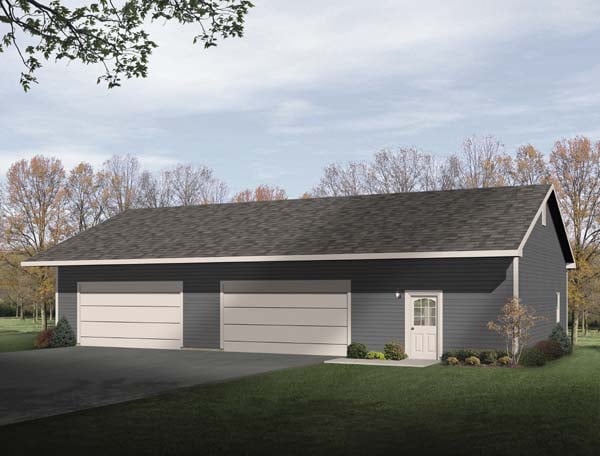 Elevation of Garage Plan 49163