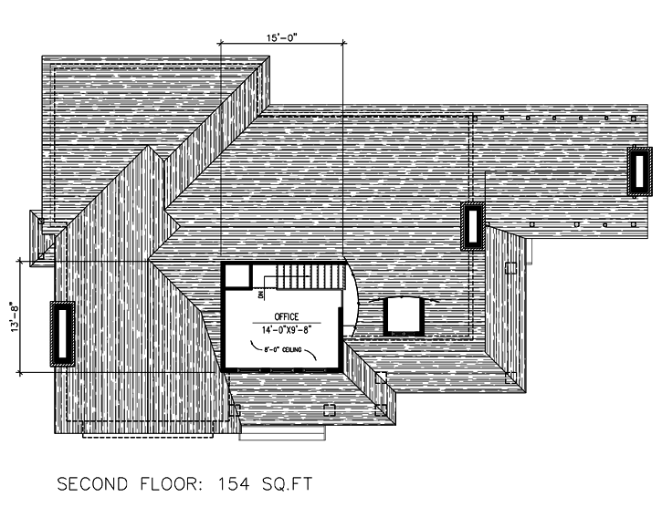 Second Floor Plan of Colonial   House Plan 50313