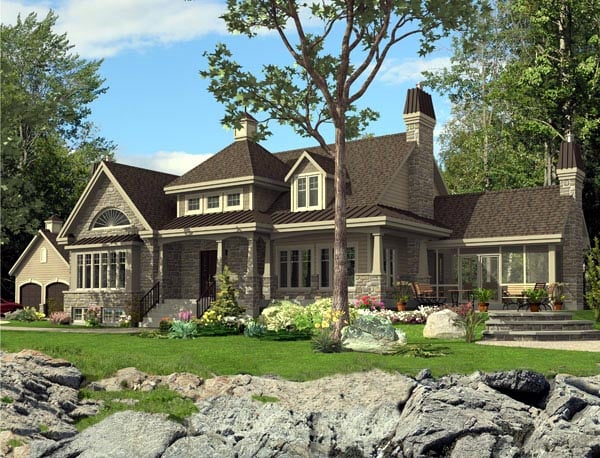 Elevation of Colonial   House Plan 50313