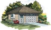 One Car Garage Plan