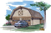 Barn Style Garage Plan # 55526