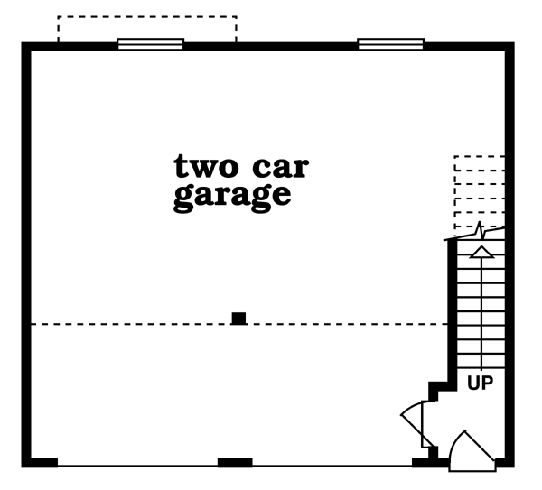First Floor Plan of Contemporary   Garage Plan 55550