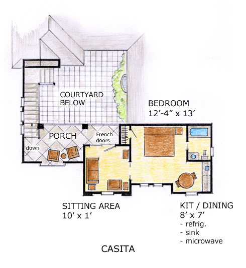 Second Floor Plan of Florida   Mediterranean   House Plan 56549