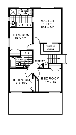 Second Floor Plan of Country   House Plan 58782