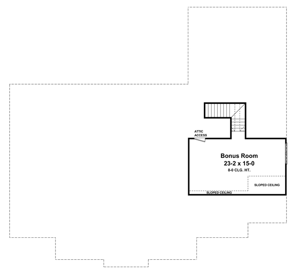 Second Floor Plan of Country   European   Traditional   House Plan 59144