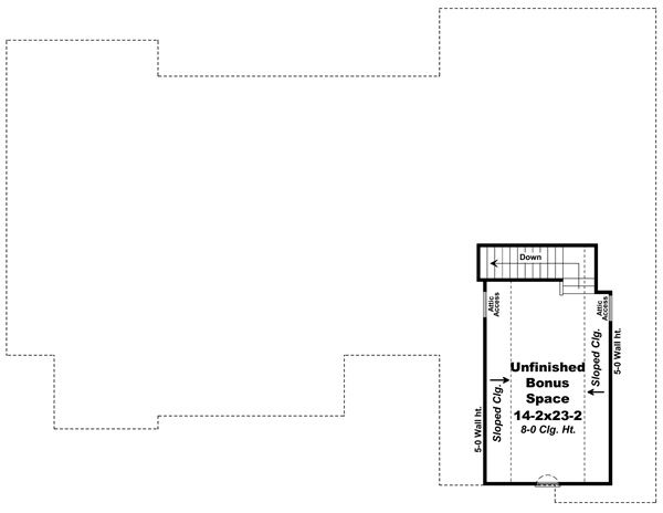Second Floor Plan of Country   European   Traditional   House Plan 59221