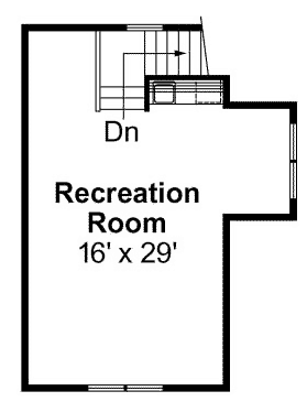Second Floor Plan of Country   Craftsman   Traditional   Garage Plan 59452