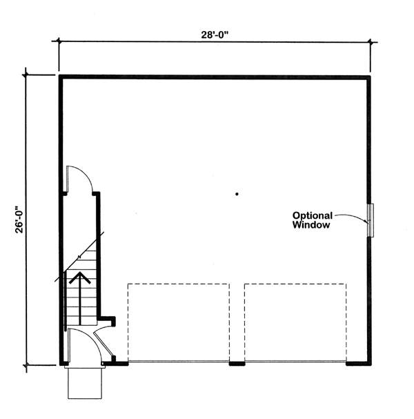 First Floor Plan of Country   Traditional   Garage Plan 6015