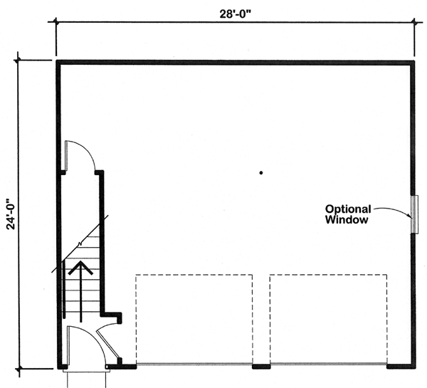 First Floor Plan of Cape Cod   Traditional   Garage Plan 6016