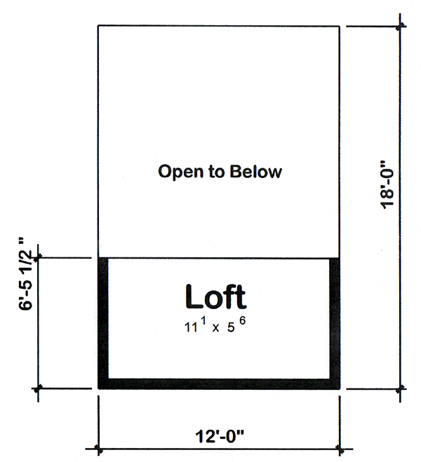 Second Floor Plan of Cabin   Log   Vacation   House Plan 6024
