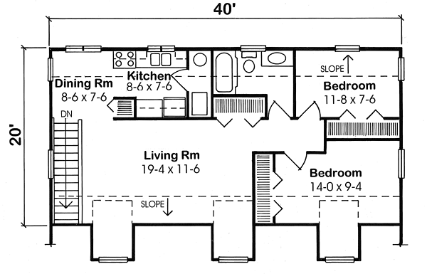 Second Floor Plan of Cape Cod   Traditional   Garage Plan 6026