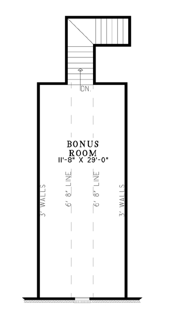 Second Floor Plan of Craftsman   European   Tudor   House Plan 61321