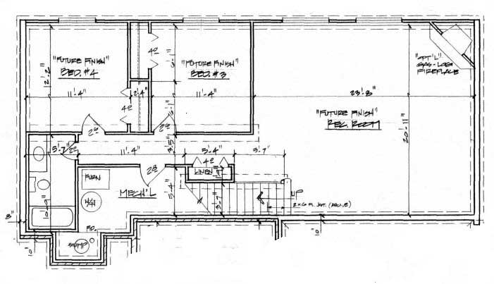 Lower Floor Plan of Ranch   House Plan 62518