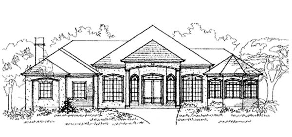 Elevation of Victorian   House Plan 62801