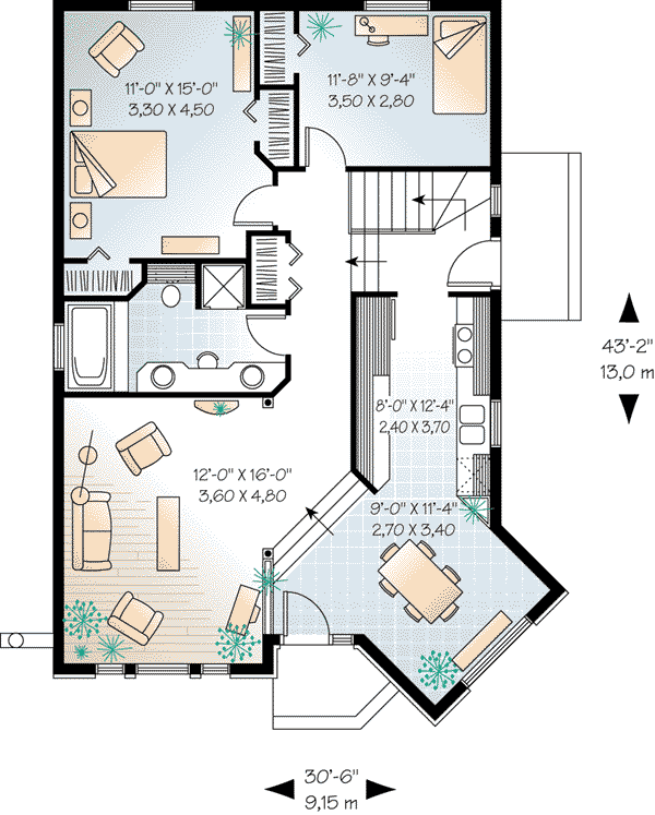 Bungalow House Plan 64919