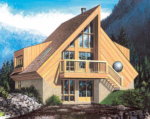 Cabin House Plan 64948