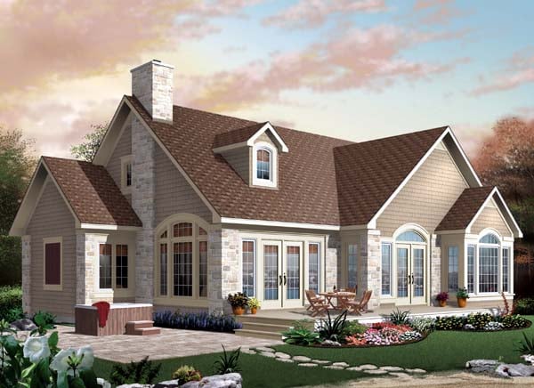 Elevation of Country   Traditional   Vacation   House Plan 65499