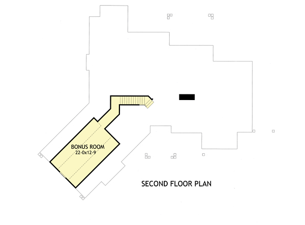 Second Floor Plan of Cottage   Craftsman   Tudor   House Plan 65862