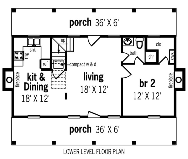 First Floor Plan of House Plan 65935