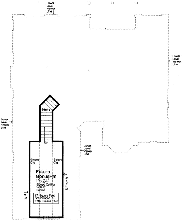 Second Floor Plan of House Plan 66131