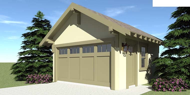 Elevation of Craftsman Garage Plan 67587