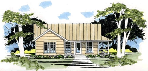 Elevation of Ranch   House Plan 67602