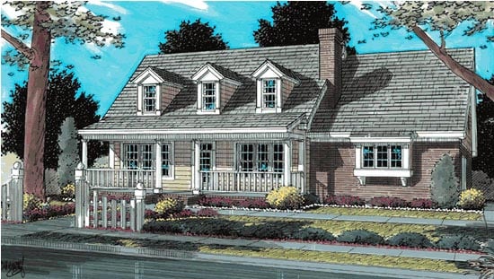Elevation of Country   House Plan 68475