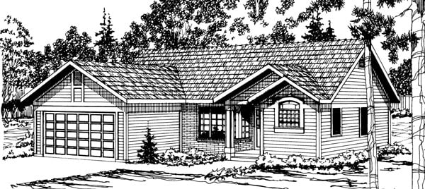 Elevation of Ranch   House Plan 69221