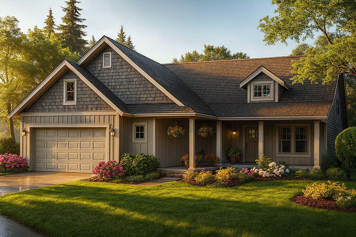 Elevation of Traditional   House Plan 69475