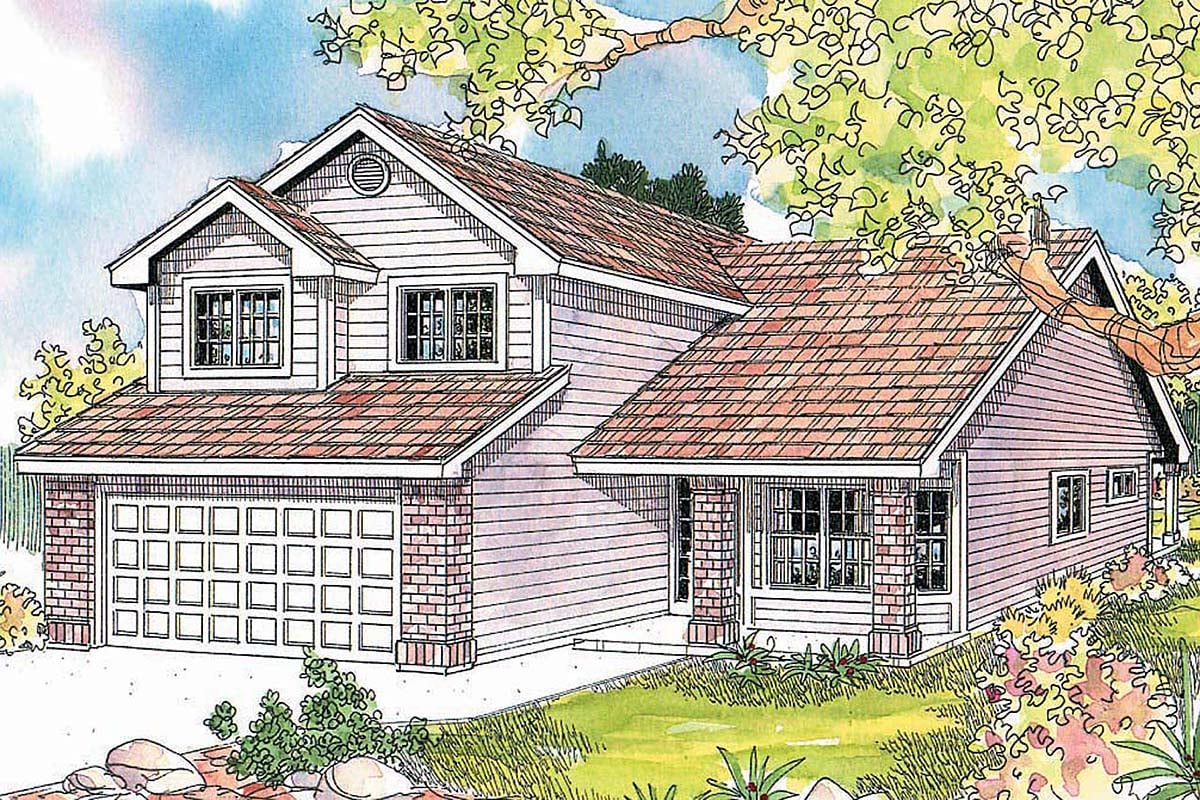 Elevation of Country   House Plan 69612