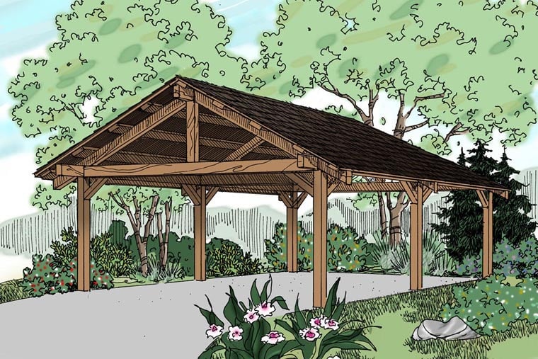 Elevation of Traditional   Garage Plan 69768