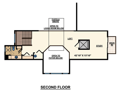 Second Floor Plan of Coastal   Contemporary   Florida   Luxury   Mediterranean   House Plan 71509